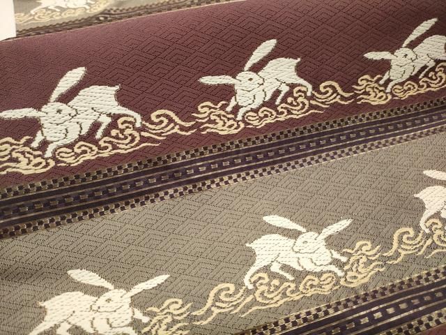 平和屋着物○九寸名古屋帯 唐織 跳兎 金糸 正絹 逸品 CAAV7167hy