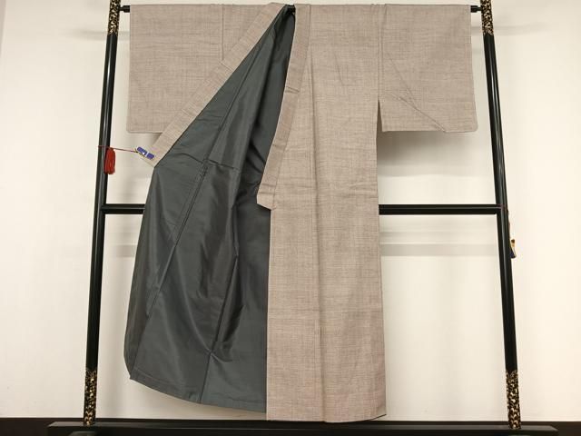 平和屋着物●男性　本場結城紬　重要無形文化財　アンサンブル　100亀甲　総詰め　正絹　逸品　AAAW4044np 平和屋着物○男性 本場結城紬 重要無形文化財 アンサンブル 100亀甲 総