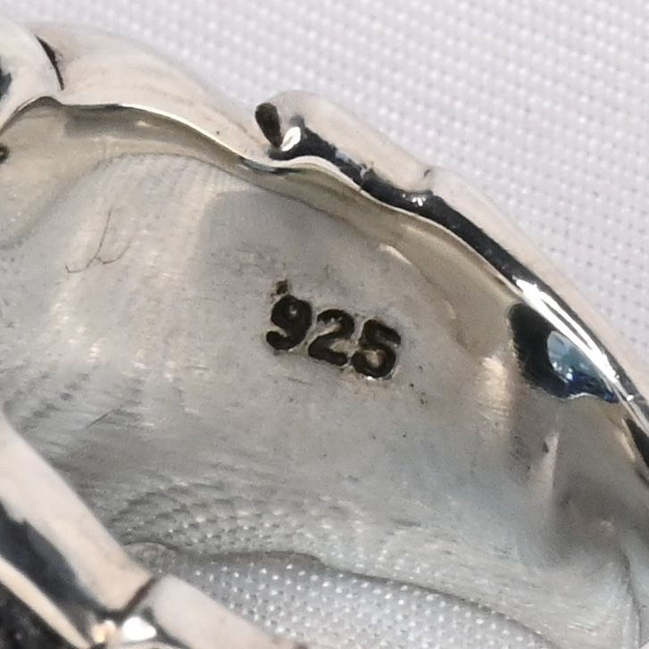 研磨済】 JUSTIN DAVIS ストーン クラウン リング 13号 ジャスティン