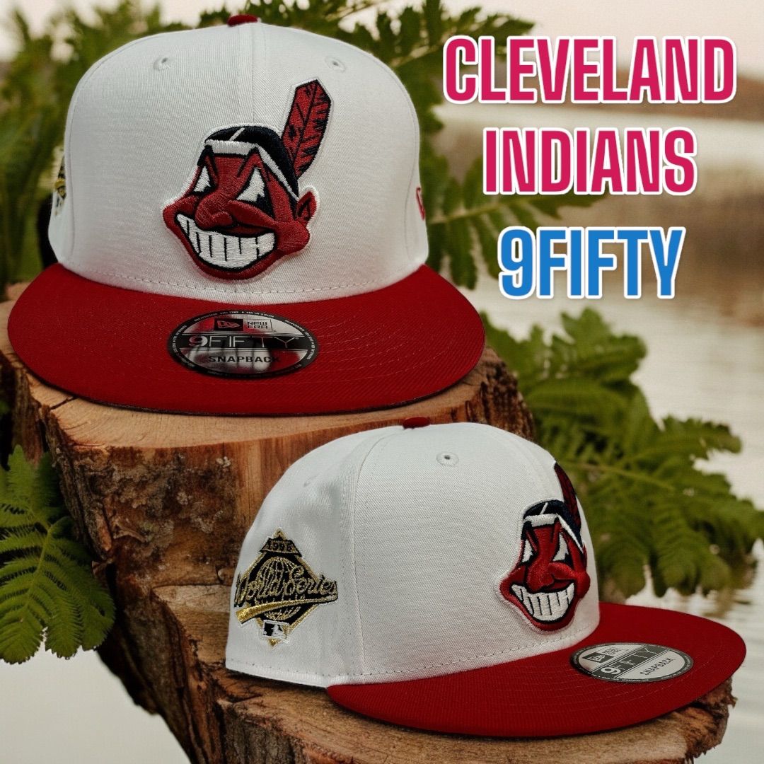 貴重な新品クリーブランド・インディアンスニューエラ9FIFTY SNAPBACK INDIANS NEW  ERA スナップバックワフー酋長