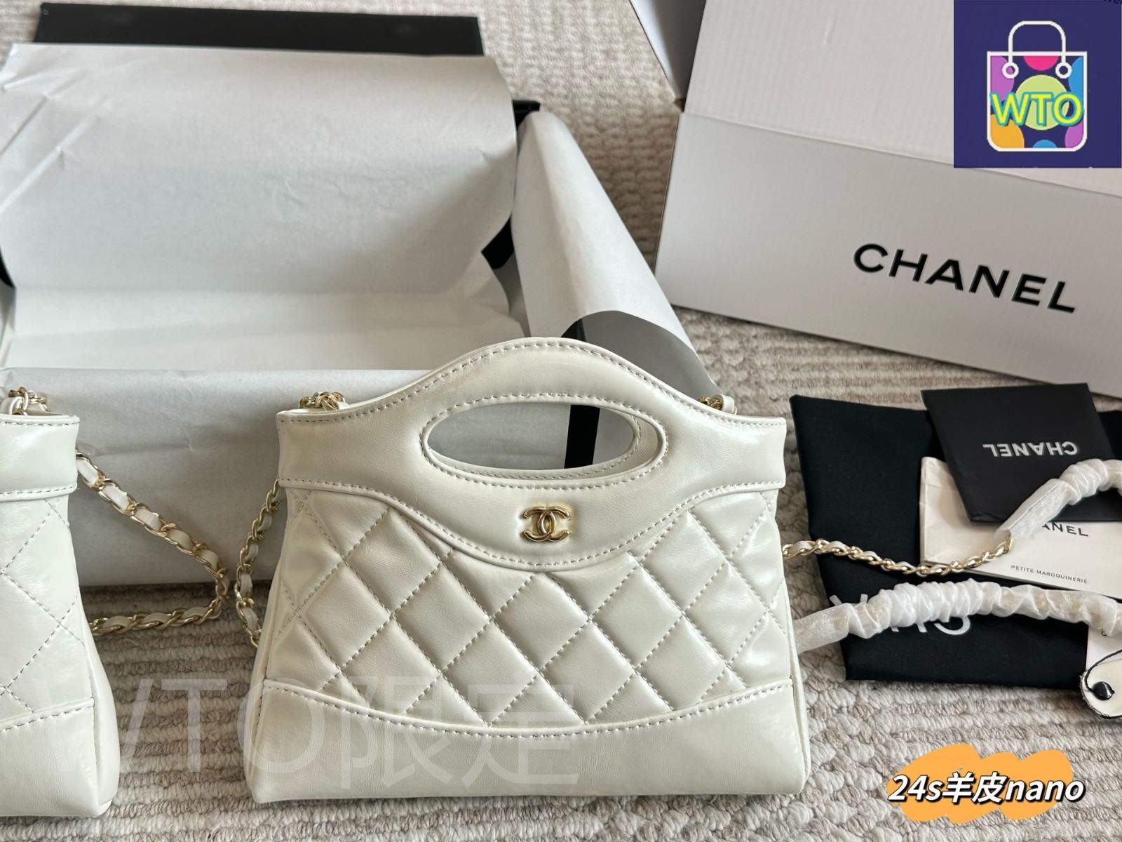 ナノサイズが可愛い♡【CHANEL】31 ショッピング バッグ シャネル31 ナノショッピングバッグ chanel ショルダー バッグ