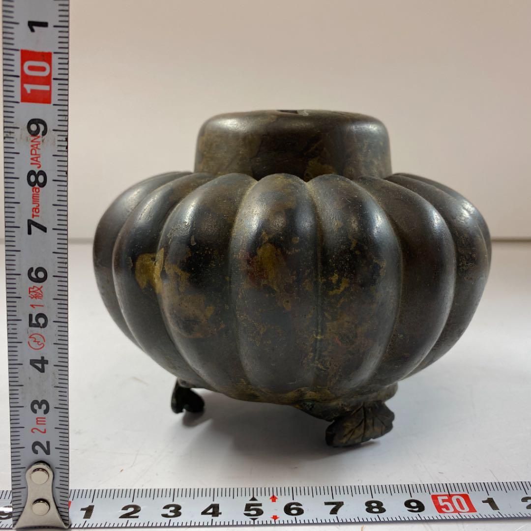 金寿堂　銅製香炉　共箱　重さ814g/高さ11㎝　東Y5-0327①☆トサト 金寿堂 銅製香炉 共箱 重さ814g/高さ11㎝ 東Y5-0327①☆トサト