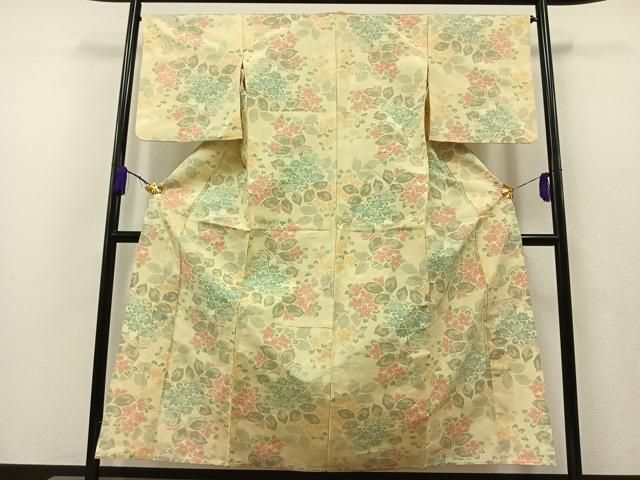 平和屋着物□上質な紬 幾何学花文 正絹 逸品 未使用 DAAV2011xg