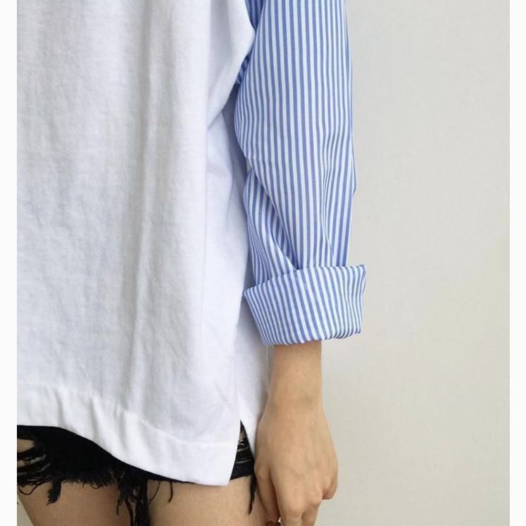カットソー レディース シャツ 袖 ストライプ トップス 切り替え 異素材 フリーサイズ おしゃれ 上品 30代 40代 卒業式 楽天市場】レディース カットソー袖 シャツ トップス ストライプ