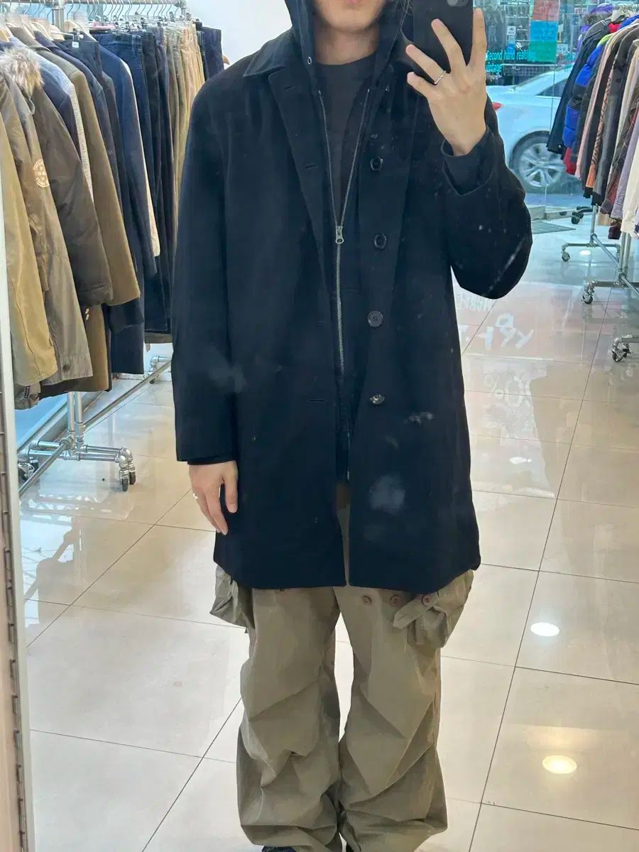 【雷市場（ポンジャン）商品韓国直送】 ブルックス ブラザーズ Loro Piana(ロロ・ピアーナ) バルマカーン コート 黒