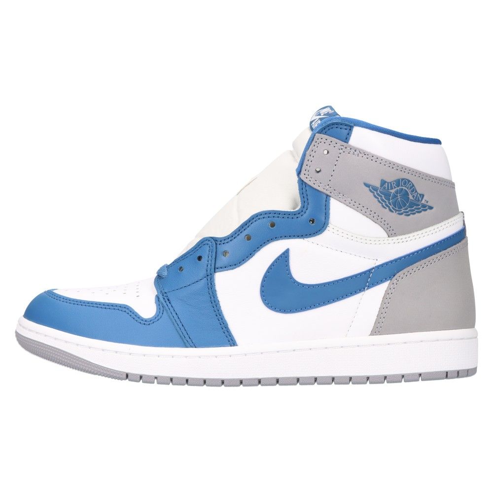 NIKE (ナイキ) AIR JORDAN 1 RETRO HIGH OG TRUE BLUE エアジョーダン1 ハイカットスニーカー トゥルーブルー  グレー/ブルー US11 DZ5485-410 - メルカリ