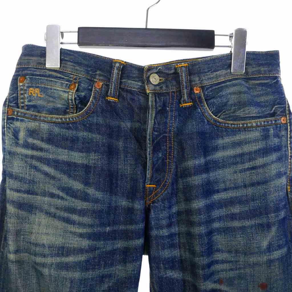 ダブルアールエル RRL SLIM FIT JAPAN WOVEN レザーパッチ