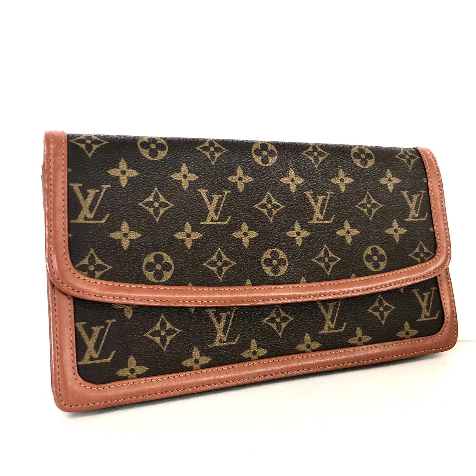 □極美品□鑑定済み□LOUIS VUITTON ルイヴィトン モノグラム ポシェットダムGM クラッチバッグ パーティーバッグ セカンドバッグ  PVC×レザー ブラウン ゴールド金具 フランス製 - メルカリ