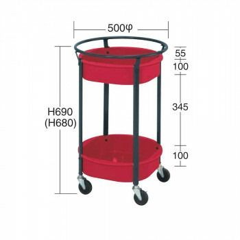 サカエ まるいワゴン レッド MW-462RD