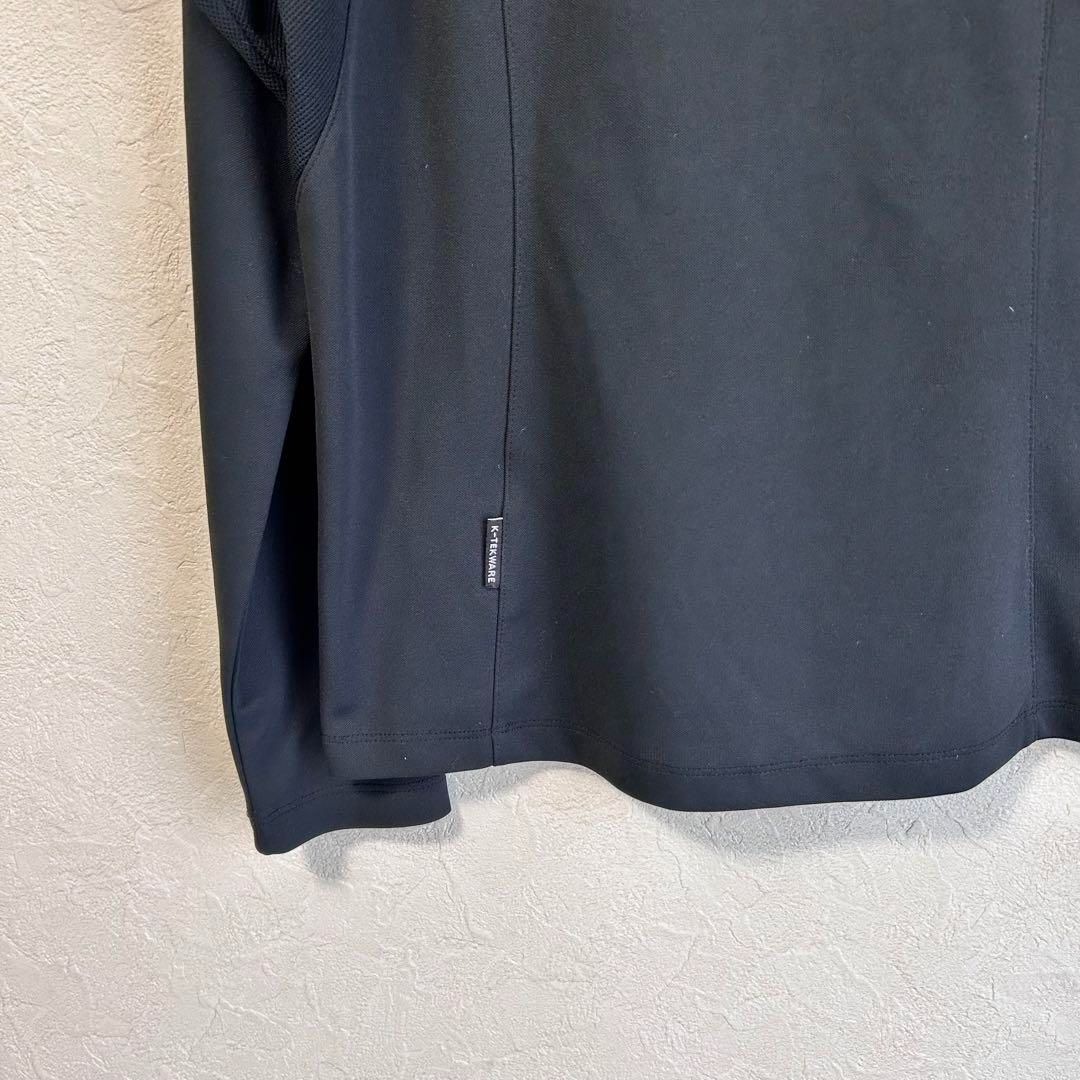 ノースフェイス ハーフジップトップス レディース M ブラック 刺繡ロゴ 美品 ノースフェイス ハーフジップトップス レディース M ブラック