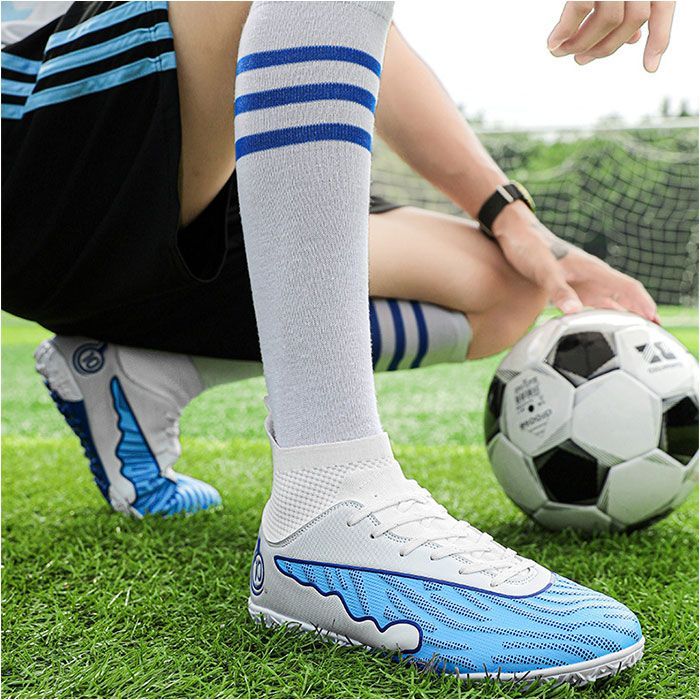 ☆ A(ホワイト×ブルー) ☆ 34(22cm) ☆ サッカーシューズ 子供用