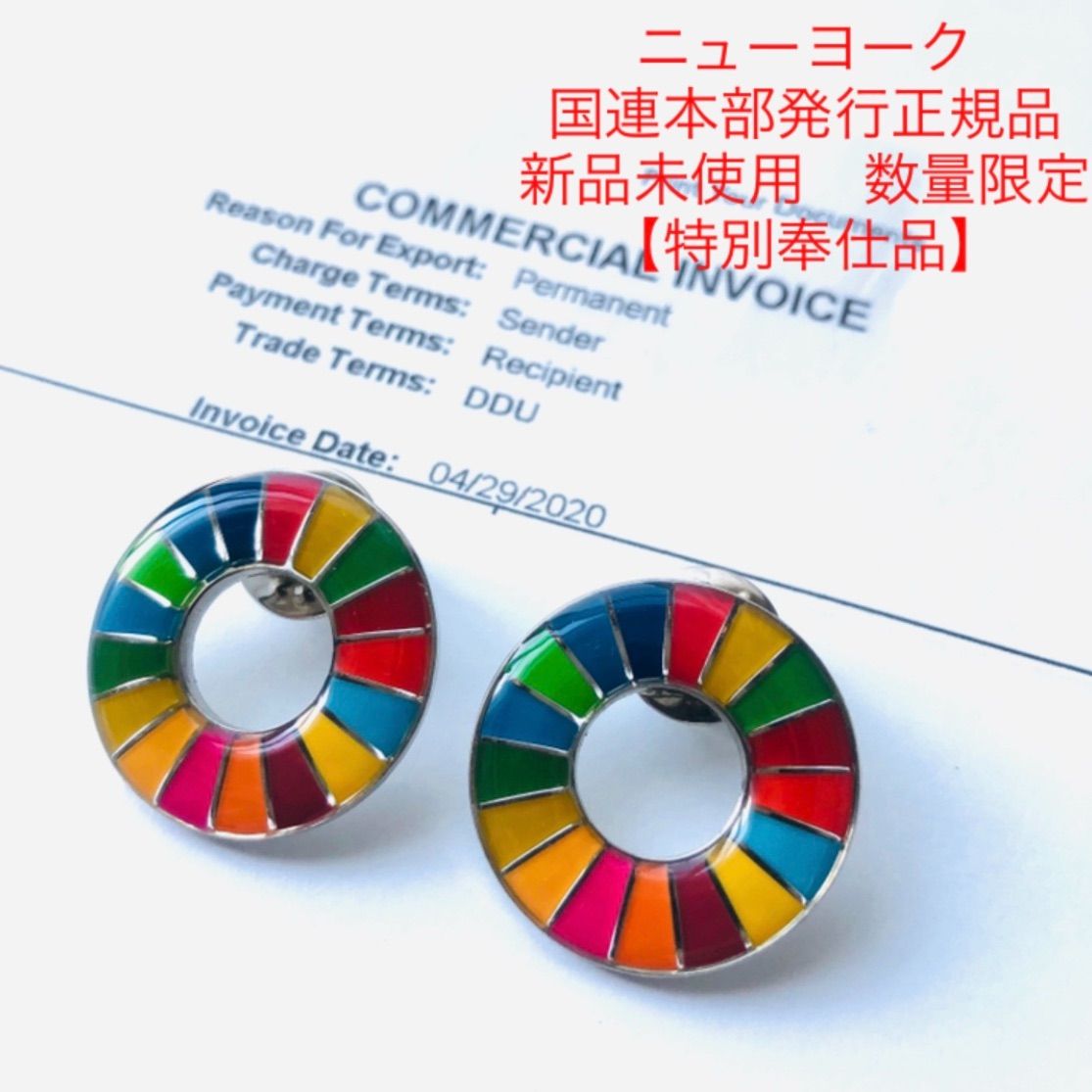 特別提供品】SDGs ピンバッジ 10点 新品未使用 【国連本部入手品