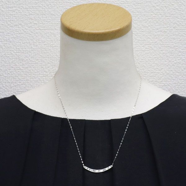 K18WGテーパーダイヤモンド シャイニーネックレス0.25ctUP 【QVC】