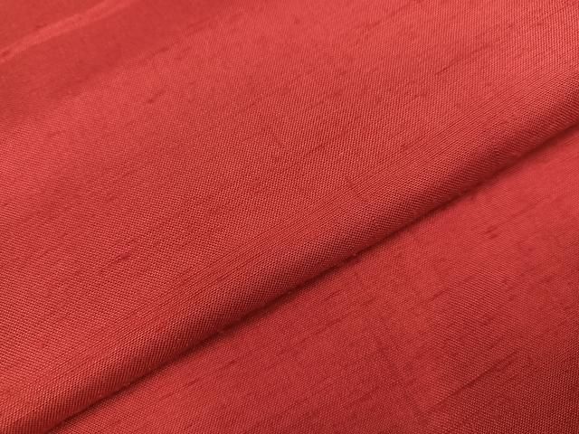 平和屋着物●上質な紬　作家物　色無地　臙脂色　正絹　逸品　AABA4286ph 平和屋着物○上質な紬 作家物 色無地 臙脂色 正絹 逸品 AABA4286ph