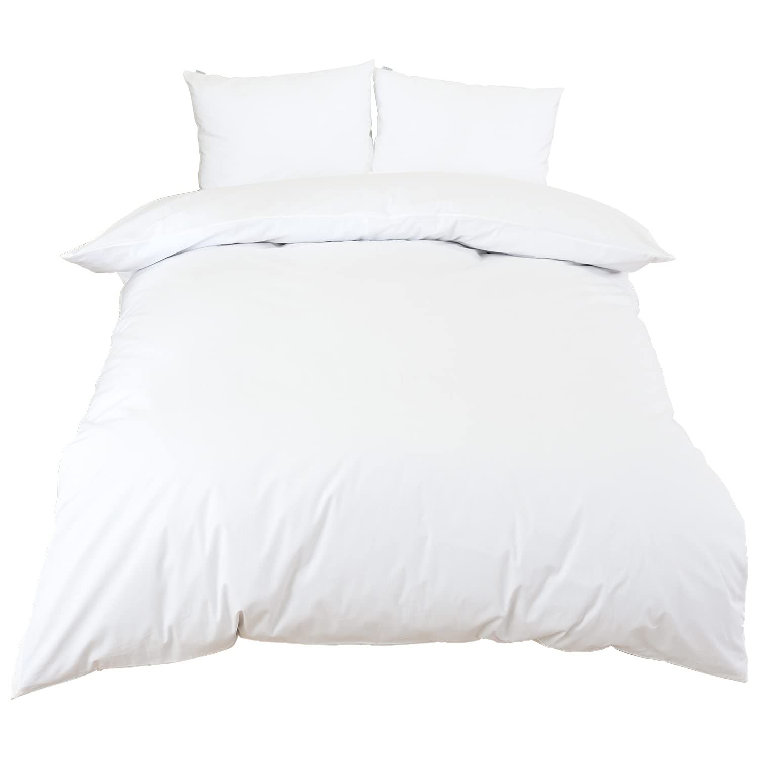 新品 約150×210cm シングルロング ダブルファスナー 両開き ホワイト 布団が入れやすい 日本製 (フロム) 綿100% シルクフィブロイン加工 FROM ソフトでしなやか 上品な光沢 掛け布団カバー オールシーズン 洗える メリーナイト FM6250