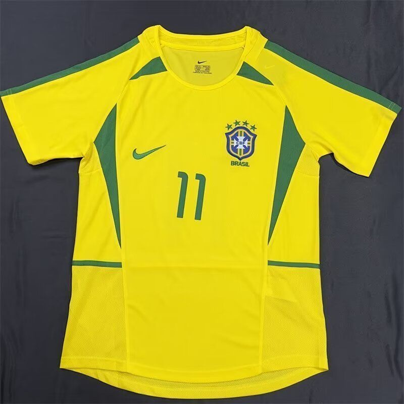 ブラジル代表 2002W杯 ロナウジーニョ ユニフォーム 楽天市場】2002 ブラジル代表 ホーム(黄) #11 RONALDINHO