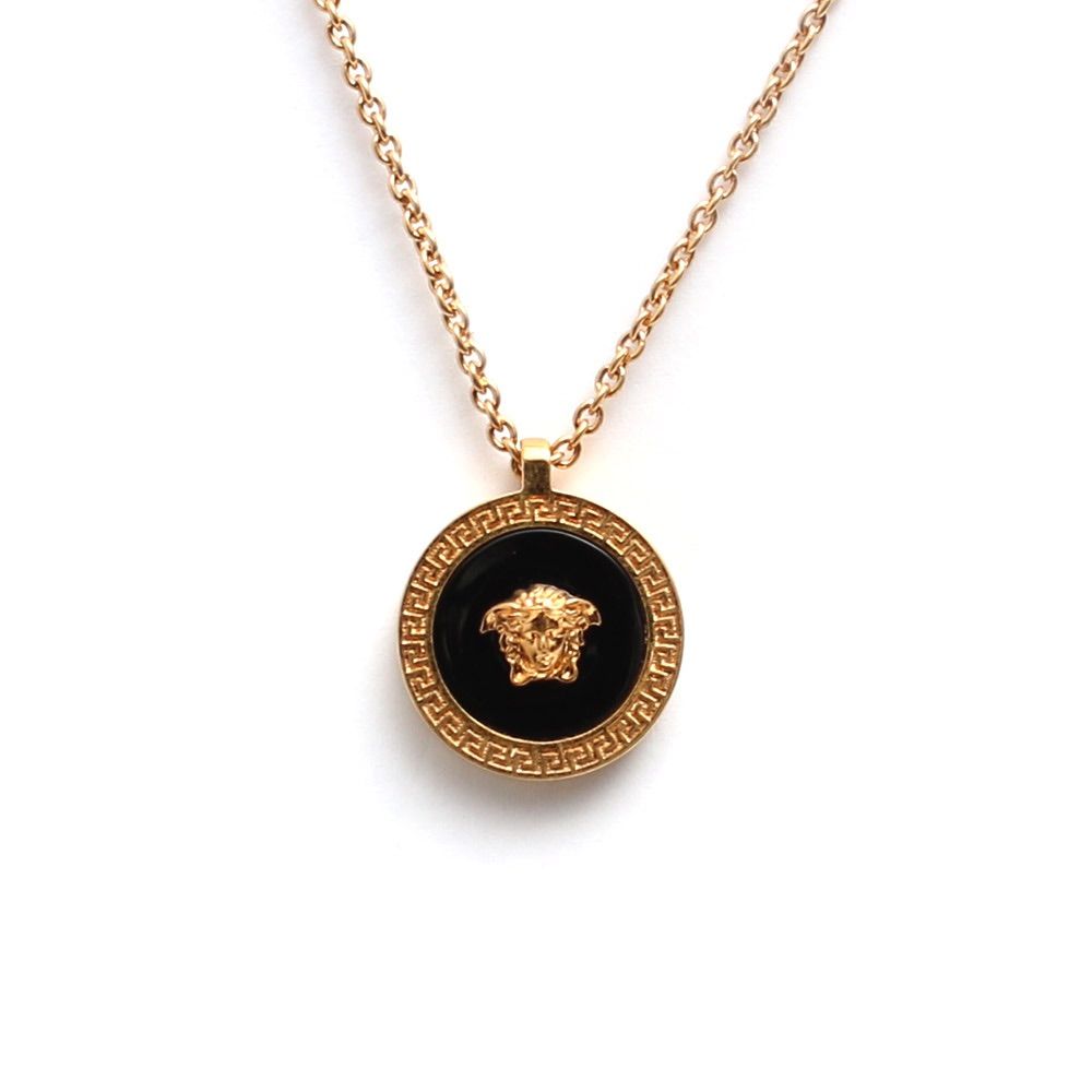 ヴェルサーチ VERSACE ネックレス DG17255-DJMR-K41T メンズ レディース ゴールド ブラック 高級感 アクセサリー 人気 ブランド おしゃれ 誕生日 記念 プレゼント ギフト 送料無料