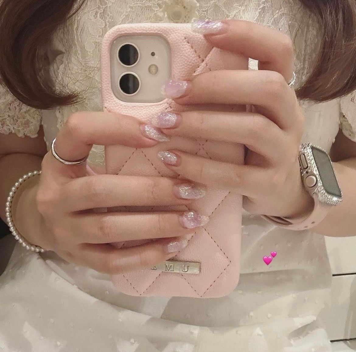 piumハートスタッズキルティングiPhoneケース pium iPhoneケース pium