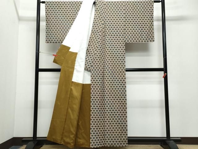 平和屋着物○染色作家 斉藤三才 小紋 小花尽くし 正絹 逸品 AAAT0655zg