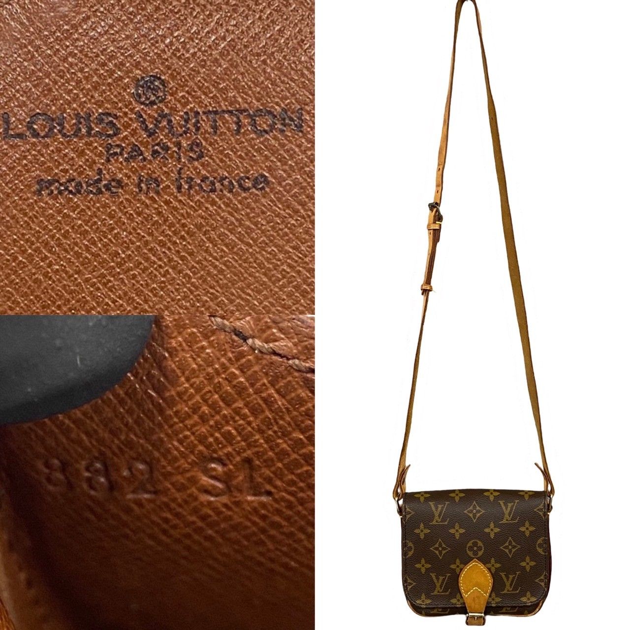 極 美品 LOUIS VUITTON ルイヴィトン カルトシエール モノグラム レザー 本革 ミニ ショルダーバッグ ポシェット ブラウン 46402  - メルカリ