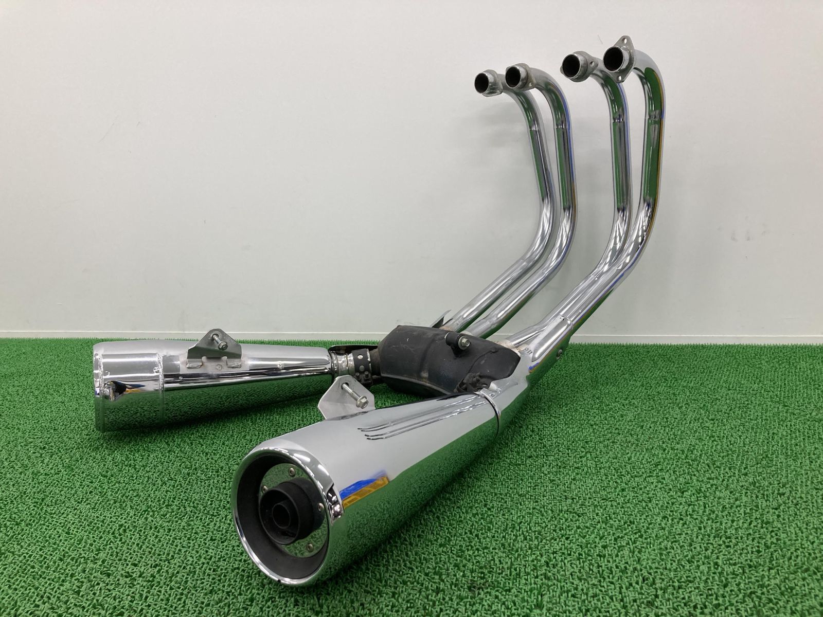 X-4 マフラー MAZ K1 ホンダ 純正 中古 バイク 部品 SC38 X4 フルエキ ヒートガード 機能的問題なし 車検 Genuine