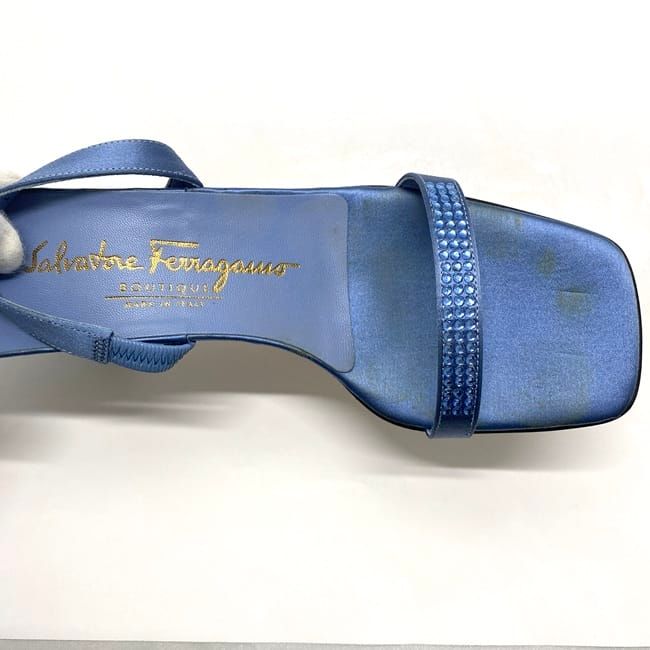 サルヴァトーレ フェラガモ ミュール サンダル ライトブルー RAVI