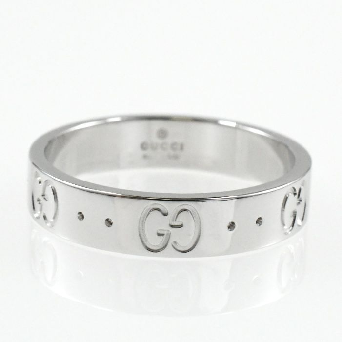 【希少】GUCCI アイコンリング ワイド k18 Au750 GGロゴ 13 希少】GUCCI アイコンリング ワイド k18 Au750 GGロゴ 13