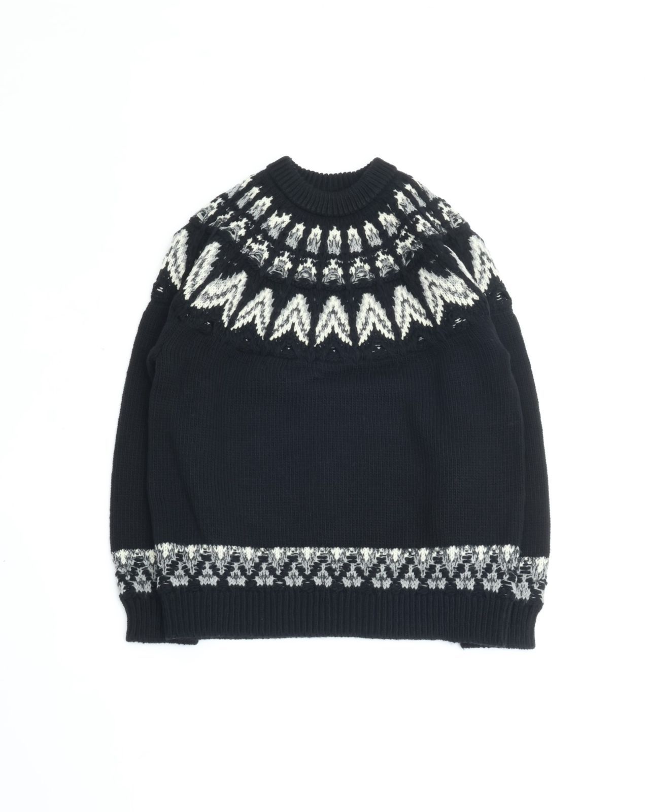 COOHEM コーヘン KOUHEN NORDIC KNIT PULLOVER L size 交編