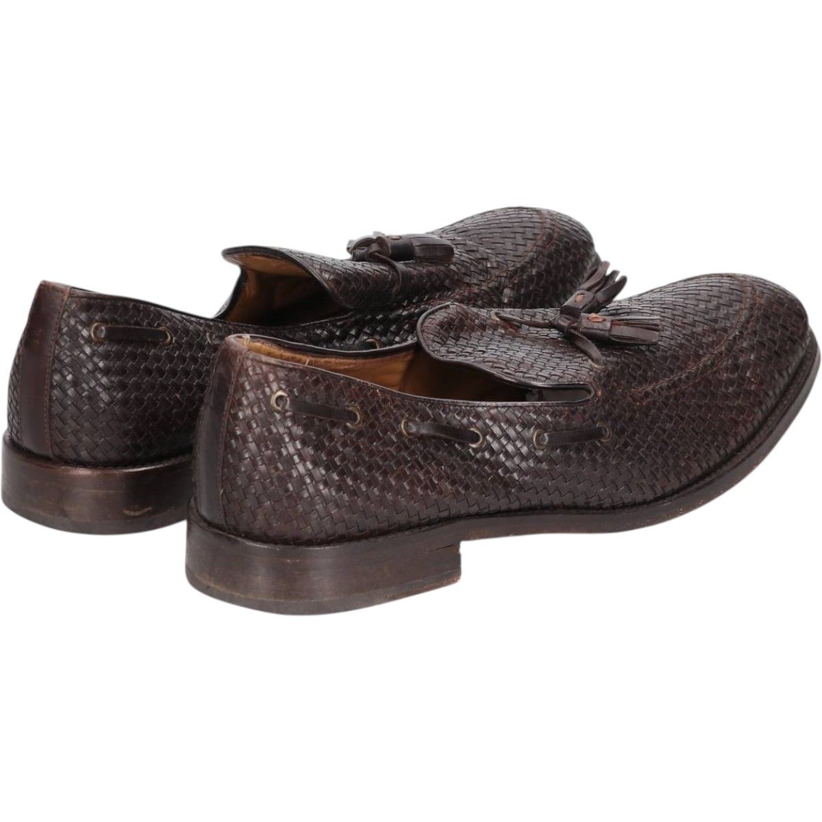 古着 マッシモドゥッティ Massimo Dutt 689 fifth ave collection 編み込み タッセルローファー メンズ30.0cm相当|saa014382