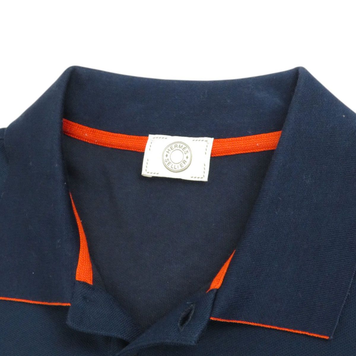 エルメス　セリエ ボタンネイビー 長袖ポロシャツ XL 42位 エルメス セリエ ボタンネイビー 長袖ポロシャツ XL 42位