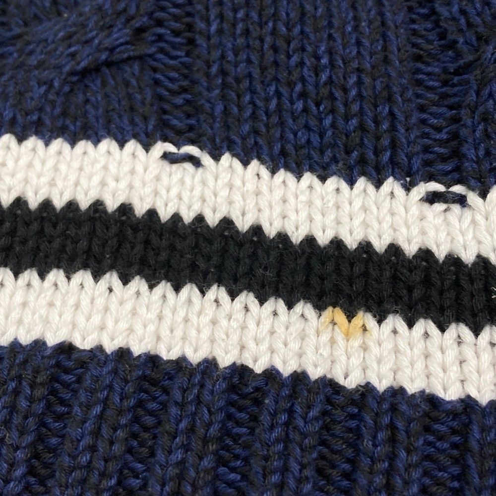 MARK&LONA ケーブル編み ニットベスト　ゴルフウェア サイズ：48 MARK&LONA マークアンドロナ ニットベスト カモフラ柄