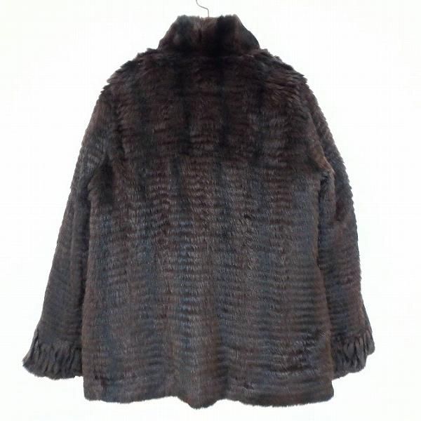 wnc レリアン Leilian コート 9 焦げ茶 黒 リバーシブル ハイネック