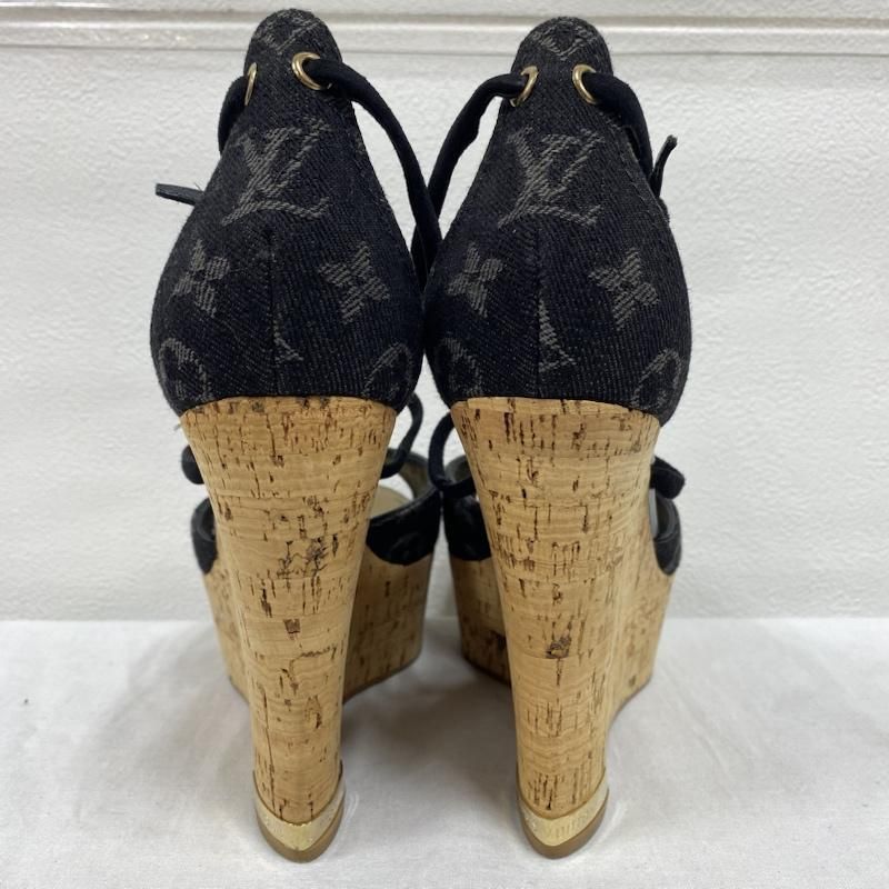 LOUIS VUITTON ルイヴィトン サンダル モノグラム ウェッジ