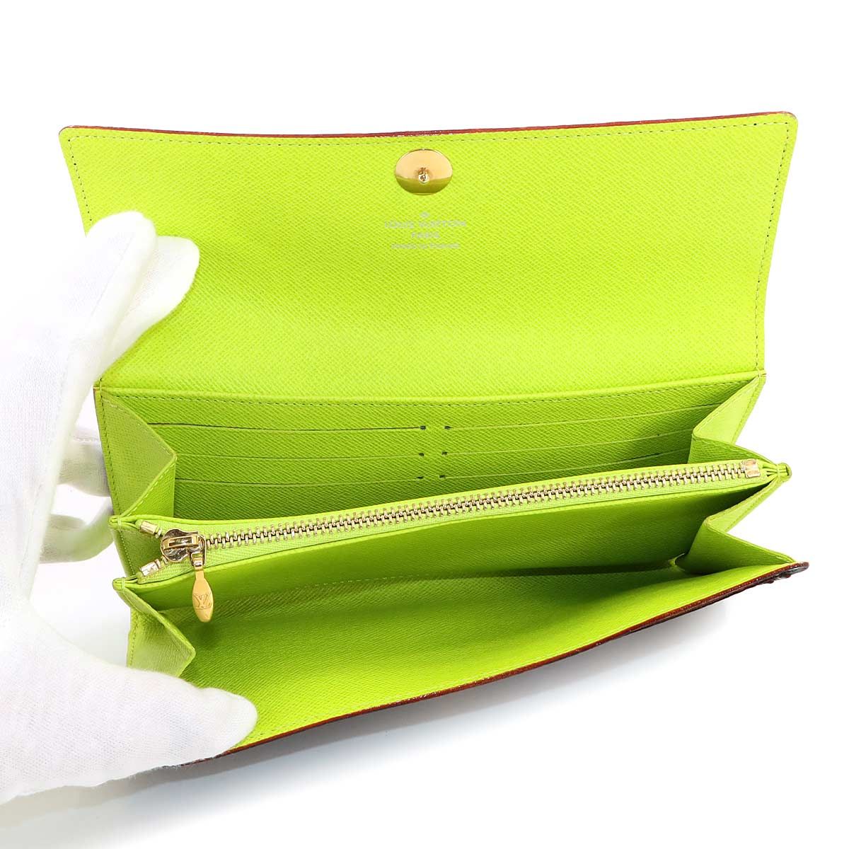 ルイヴィトン モノグラム ポルトフォイユ サラ マルチカラー 長財布 緑