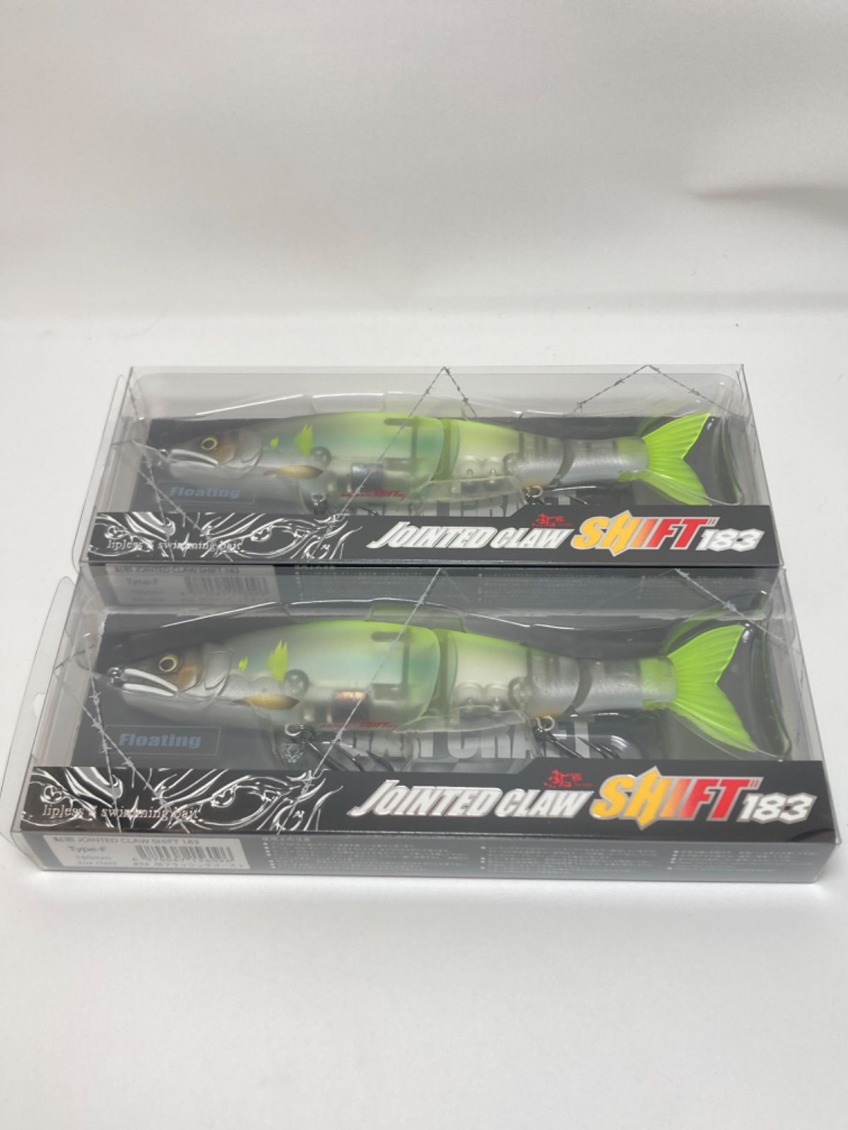 GAN CRAFT JOINTED CLAW SHIFT 183 フラッシングゴースト ジョインテッドクロー ルアー 2点セット