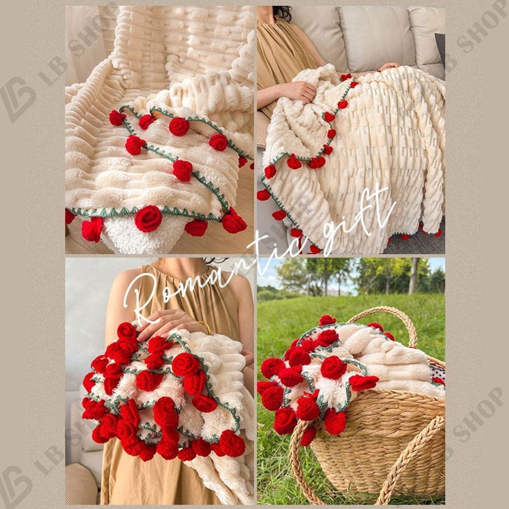 完成品 花束ブランケット 200CM 花の毛布 バラの花束 ブーケ毛布 保温 れないお花 枯れない花 造花 クリスマス プレゼント オフィス 昼寝 柔軟で快適 NEXPOTALLINN_EU