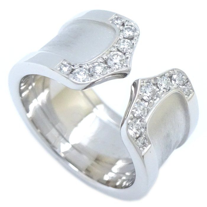 カルティエ Cartier C2リング k18WG ダイヤモンド 49号（9号） CARTIER カルティエ C2 リング 指輪 ダイヤモンド #49 9号 K18WG