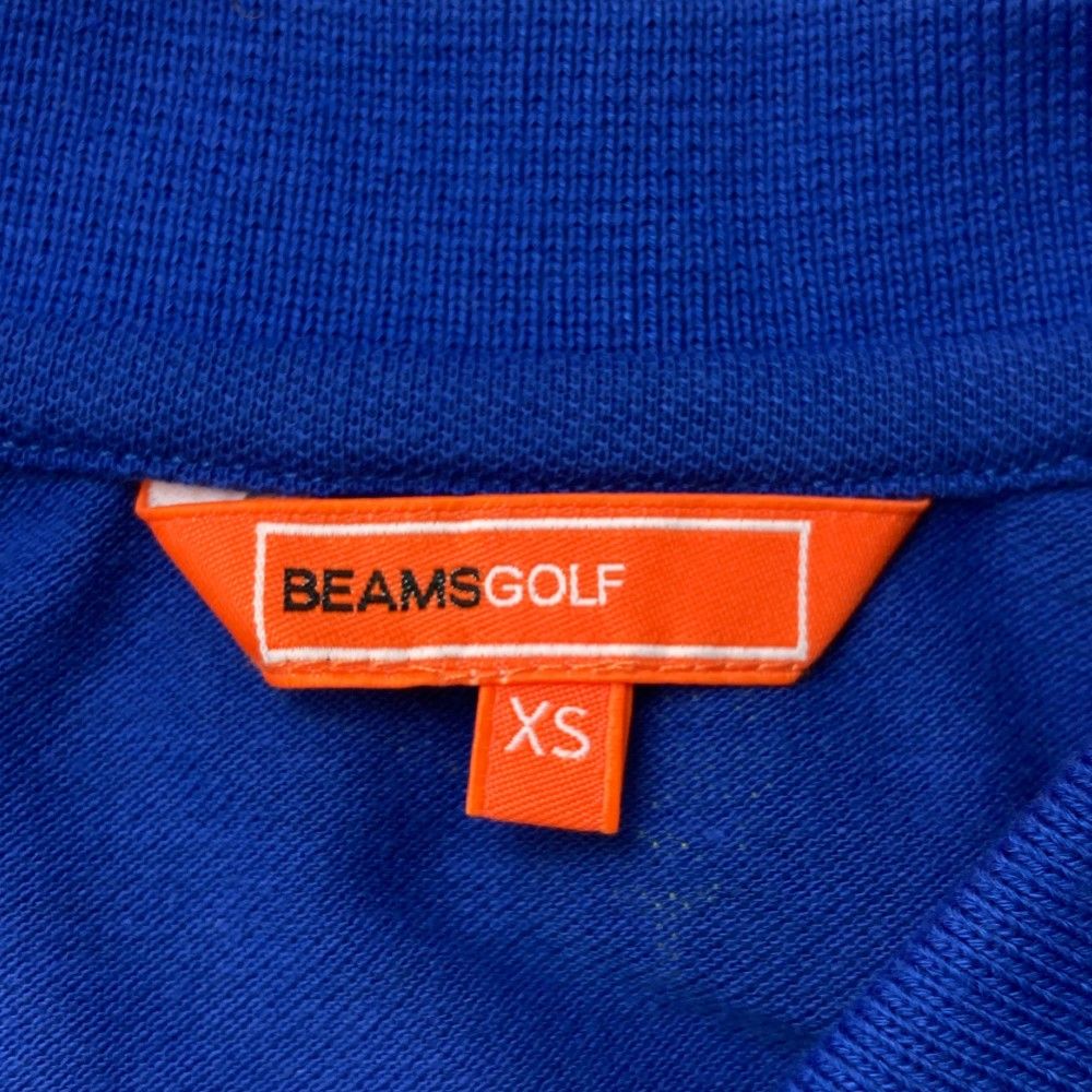 サイズ：XS BEAMS GOLF ビームスゴルフ  ロゴプリント 半袖ポロシャツ  ブルー系 [240101438439] ゴルフウェア レディース ストスト サイズ：XS BEAMS GOLF ビームスゴルフ ロゴプリント 半袖