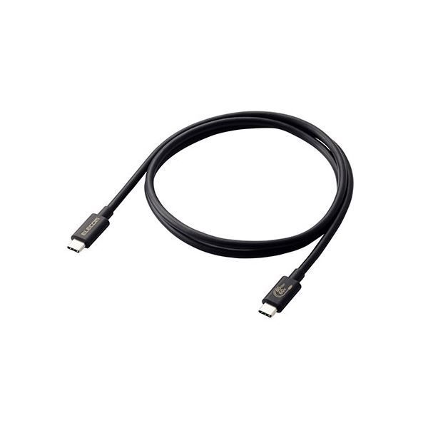 エレコム USB 80Gbps USB4 Version2.0 認証ケーブル 従来の2倍のスピードを実現 ブラック USB4-V2CC10NBK