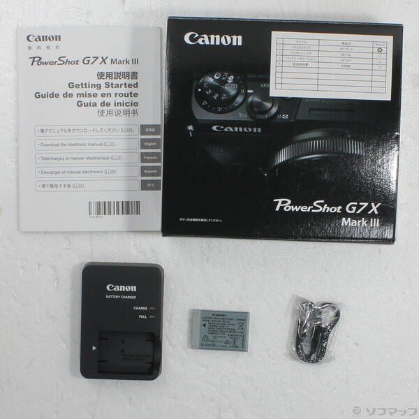  〔 品〕 PowerShot G 7 X mark III PSG MK 3 ブラック 262 コンパクトデジタルカメラ デジタルカメラ