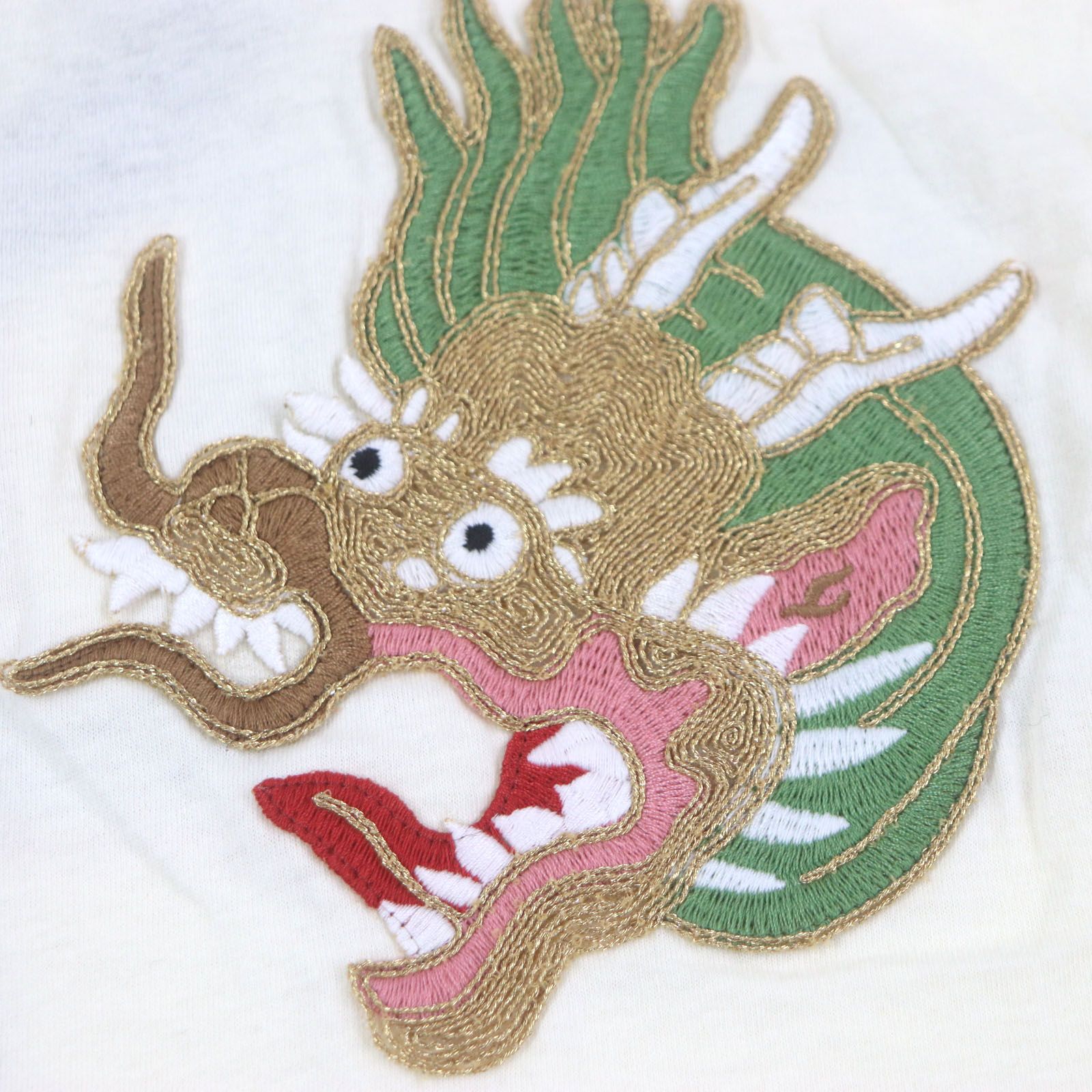 美品▽GUCCI グッチ 476035 ヴィンテージ加工 UFO ドラゴン刺繍