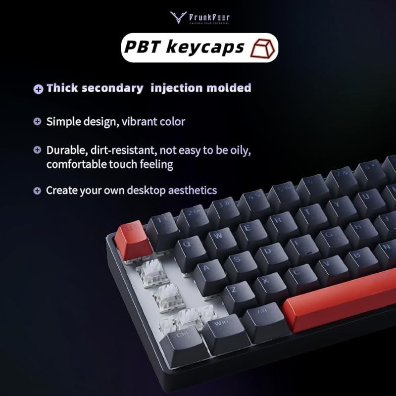 DrunkDeer G60 ラピッドトリガー メカニカルゲーミングキーボード TKL 磁気スイッチキーボード RGB PBT キーキャップ コンパクト 60 61キー USB有線 ブラック MARWIL-DEMENAGEMENTS_CH