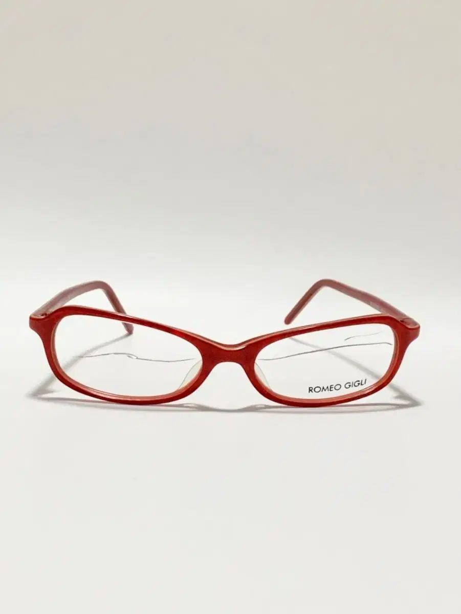 デッドストック Romeo ジグリ レッド オーヴァル メガネフレーム