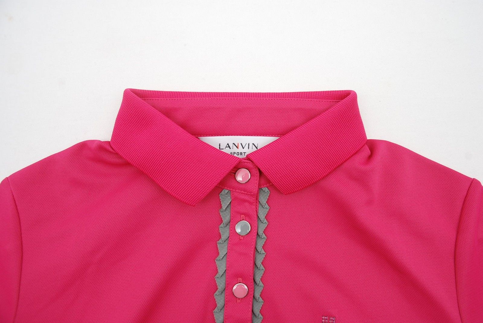 LANVIN - coco 中古 ランバンスポール LANVIN SPORT レディース 半袖ポロシャツ 38(M) 濃ピンク LANVIN - coco 中古 ランバンスポール LANVIN SPORT レディース