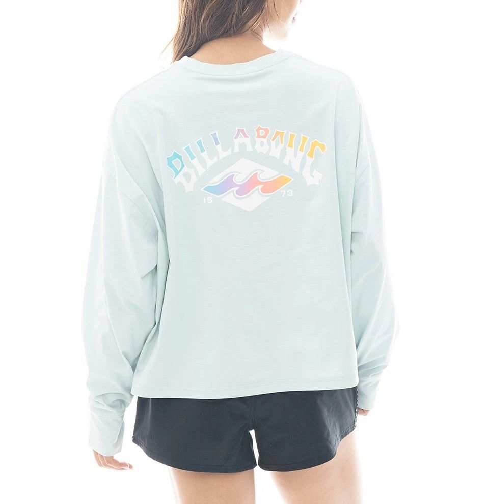 2025春夏 BILLABONG|ビラボン 水陸両用 MORFY SUNSET ARCH LS TEE RASH 長袖ラッシュガード MNT レディース BF013857