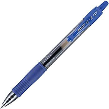 G2 Gel Roller Ball Pen Retractable Refillable Blue Ink 0.7mm Fine Dozen (並行輸入品)