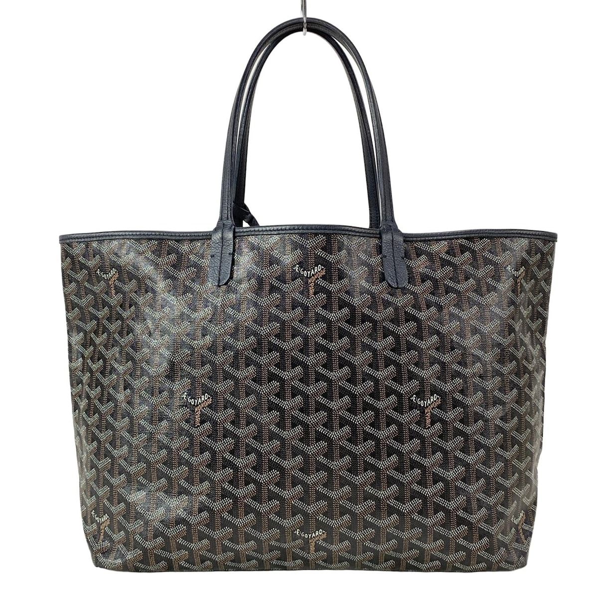 Goyard トートバッグ ブラック GOYARD(ゴヤール) トートバッグ サンルイPM 黒 レザー - メルカリ