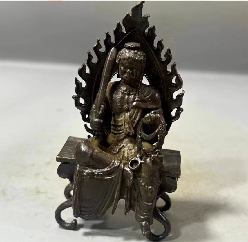 仏教美術 仏像 不動明王菩薩神像 ベンチ仏像鎮宅辟邪 開運風水招財置物