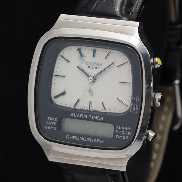 【CITIZEN】4-099354K アナデジ ヴィンテージ 訳あり シチズン 4-099354 ANA-DIGI K VINTAGE QZ デジアナ文字盤