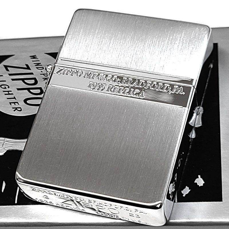 ZIPPO 1935エレガントライン 限定ジッポ ライター 銀サテン＆鏡面 